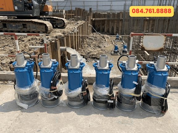 Ứng dụng Máy bơm chìm Tsurumi KTZ31.5 trong thi công nền móng